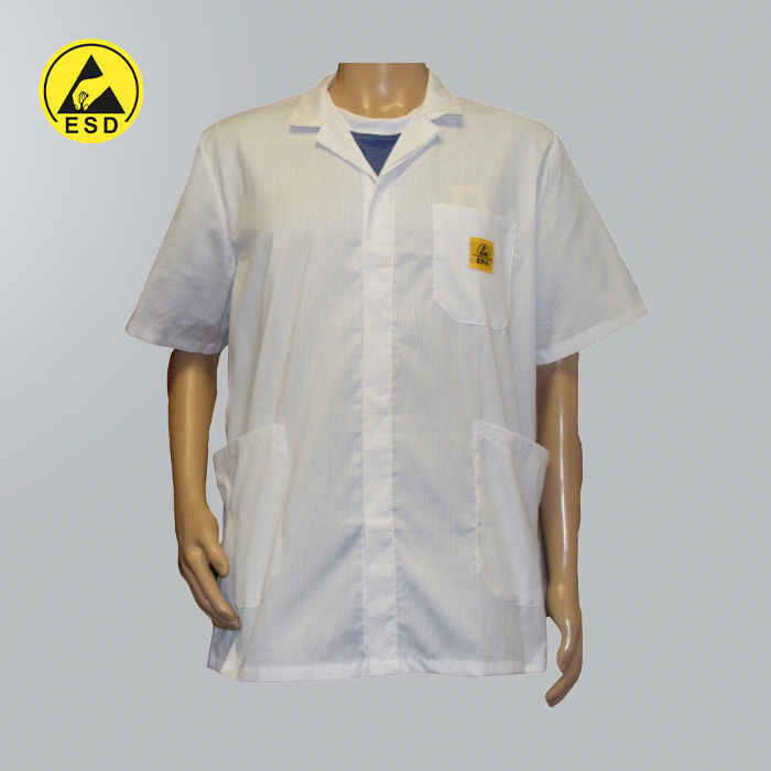 STANDARD ESD Lab Jackets - Short Sleeve - WHITE STANDARD ESD Lab Jackets - Short Sleeve - WHITE